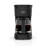 Cafetera Black+Decker-12 Tazas-sistema Vortex-boton Encendido y Apagado-negra