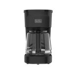 Cafetera Black+Decker-12 Tazas-sistema Vortex-boton Encendido y Apagado-negra