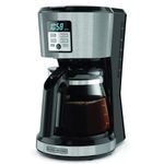 Cafetera Black+Decker 12 Tazas Programable Digital con Jarra de Vidrio Negra