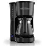 Cafetera Black+Decker-5 Tazas-filtro Permanente-boton Encendido y Apagado-negra