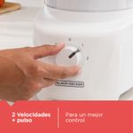 Procesador de Alimentos Black+Decker 850w 8tazas Perilla Pulso Blanco