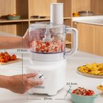 Procesador de Alimentos Black+Decker 850w 8tazas Perilla Pulso Blanco