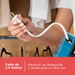 Plancha de Ropa Black+Decker- 1200w Liviana Cable Retractil Suela Ceramica Azul