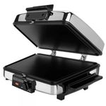 Waflera Black+Decker 3 en 1 Parillas Reversibles Antiadherente Silver
