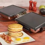 Waflera Black+Decker 3 en 1 Parillas Reversibles Antiadherente Silver