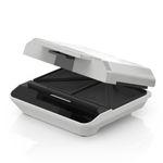 Sandwhichera Black+Decker 750w 2 Panes Clip Bloqueo Luces Acero Inox.. Blanca