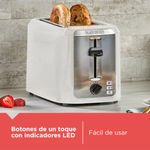 Tostadora Black+Decker 2 Rebanadas 750w 7 Niveles Blanca