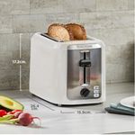 Tostadora Black+Decker 2 Rebanadas 750w 7 Niveles Blanca