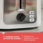Tostadora Black+Decker 2 Rebanadas 750w 7 Niveles Blanca