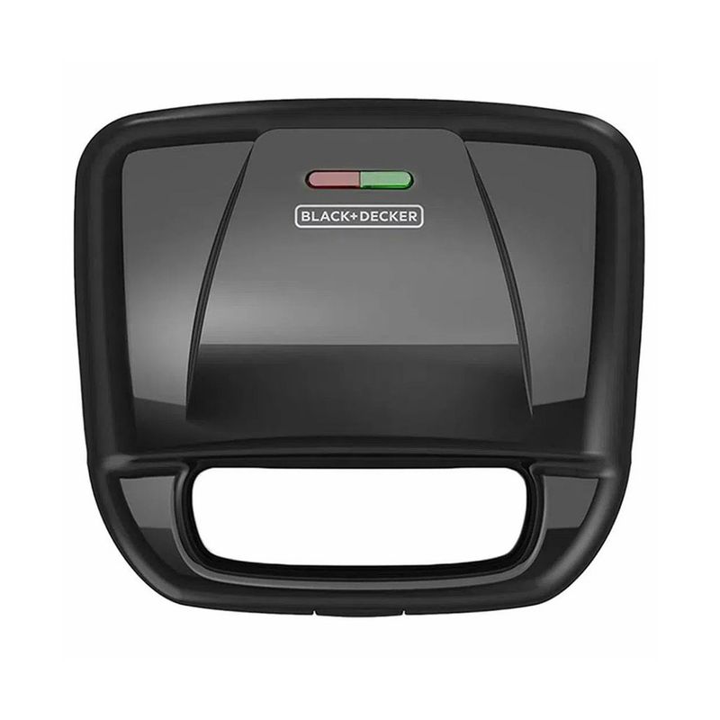 Waflera Black+Decker Divisor de 4 Secciones 760w Antiadherente Negra