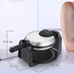 Waflera Giratoria Black+Decker Estilo Belga Divisor de 4 Secciones Antiadhere...