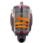 Aspiradora Black+Decker 2200w 4.5lts Colector de Polvo HEPA Filtro Color Vino