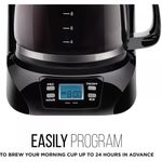 Cafetera Chefman 12 Tazas Programable Digital con Jarra de Vidrio Acero Inox..