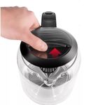 Tetera Electrica Chefman Inalambrica 1.7lts Luz LED Jarra de Cristal Negro