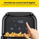 Freidora de Aire Turbofry Chefman 5.5lts 1500w Pantalla Touch-indicador Shake...