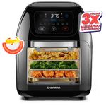 Freidora de Aire Chefman con Horno 10lts Pantalla Touch 1700w Apagado Aut. Negro