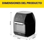 Freidora de Aire Chefman con Horno 10lts Pantalla Touch 1700w Apagado Aut. Negro