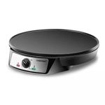 Crepera Chefman 12pulg. Redondo 1000w Ctrl Temperatura Antiadherente Negro
