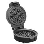 Waflera Chefman Estilo Belga Redonda 4 Secciones 700w Antiadherente Negra