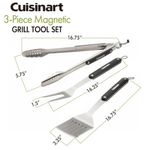 Set Herramientas Magneticas Cuisinart 3pcs para Parrilla Acero Inox..