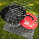 Parrilla de Carbon Cuisinart 14 Pulg. Portatil Sist. Ventilacion Dual Roja-negra