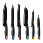 Set de Cuchillos Cuisinart Ceramica Acero Inox.. -con Base Acrilica-tapas Col...