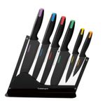 Set de Cuchillos Cuisinart Ceramica Acero Inox.. -con Base Acrilica-tapas Col...