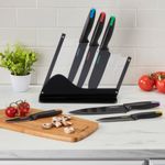 Set de Cuchillos Cuisinart Ceramica Acero Inox.. -con Base Acrilica-tapas Col...