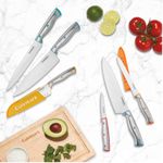 Set de Cuchillos Cuisinart Acero Inox.. 10 pcs Antiadherente Colores