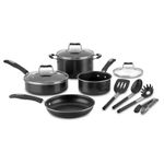 Set de Ollas Cuisinart Aluminio 11pcs Negro con Accesorios