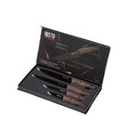 Set de Cuchillos Resto Acero Inox.. 4 pcs Mango de Madera Superficie Antibact...
