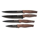 Set de Cuchillos Resto Acero Inox.. 4 pcs Mango de Madera Superficie Antibact...