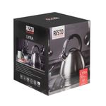 Tetera Clasica Resto con Silbador 2.7 LTS Acero Inoxidable Induccion Blanca
