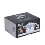 Olla Resto 3.6lts con Dos Asas-tapa Vidrio Templado para Todo Tipo de Cocina ...