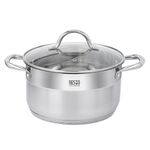 Olla Resto 6.2lts con Dos Asas-tapa Vidrio Templado, para Todo Tipo de Cocina...
