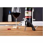 Sacacorchos Doble Bisagra Vacu Vin Cortador Papel Aluminio Negro