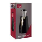 Enfriador Activo en Recipiente Vacu Vin Plastico con Jarra de Cristal 1lts Negro