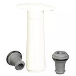 Bomba Al Vacio Vacu Vin 2 Tapones para Consevar Vino Color Blanco