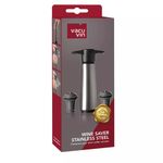 Bomba Al Vacio Vacu Vin Acero Inox.. 2 Tapones para Consevar Vino