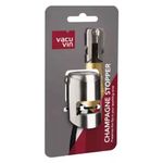 Tapon Al Vacio para Champagne Vacu Vin de Acero Inox.. Color Gris
