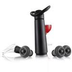 Bomba Al Vacio Vacu Vin Concerto 3 Tapones 1 Vertidor de Vino Color Negro