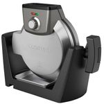 Waflera Cuisinart Estilo Belga 4 Secciones Redondo 1200w 5 Funciones Antiadherente Acero Inox.