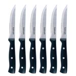 Set De Cuchillos Cuisinart Acero Inox. 6 Pcs Mango Ergonomico Negro