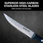 Set De Cuchillos Cuisinart Acero Inox. 6 Pcs Mango Ergonomico Negro