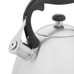 Tetera Clasica Resto Con Silbador 2.7 Lts Acero Inoxidable Induccion Blanca