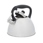Tetera Clasica Resto Con Silbador 2.7 Lts Acero Inoxidable Induccion Blanca