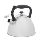 Tetera Clasica Resto Con Silbador 2.7 Lts Acero Inoxidable Induccion Blanca