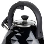 Tetera Clasica Resto Con Silbador 3.0 Lts Acero Inoxidable Induccion Negra