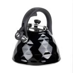 Tetera Clasica Resto Con Silbador 3.0 Lts Acero Inoxidable Induccion Negra
