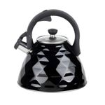 Tetera Clasica Resto Con Silbador 3.0 Lts Acero Inoxidable Induccion Negra